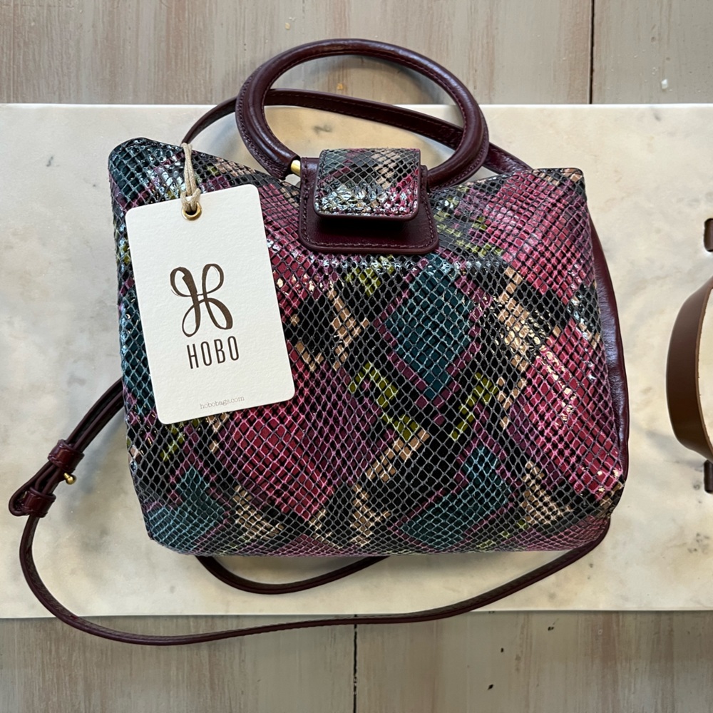Hobo Heidi Small Crossbody in Mosaic Snake